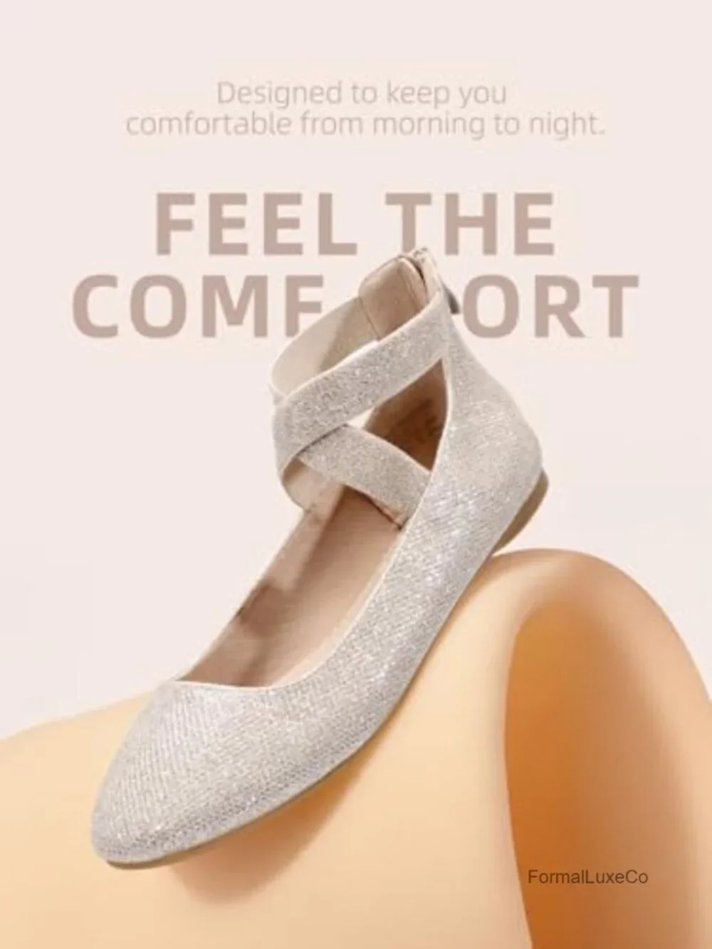 Comfortable Fashion Elastic Ankle Straps Flats Shoes